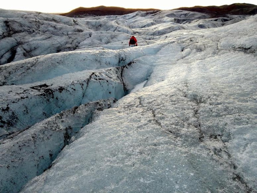Поход на ледник в Исландии.