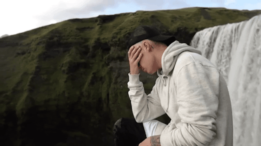 Justin Bieber I'll Show You Music Video shot in Iceland Facepalm GIF