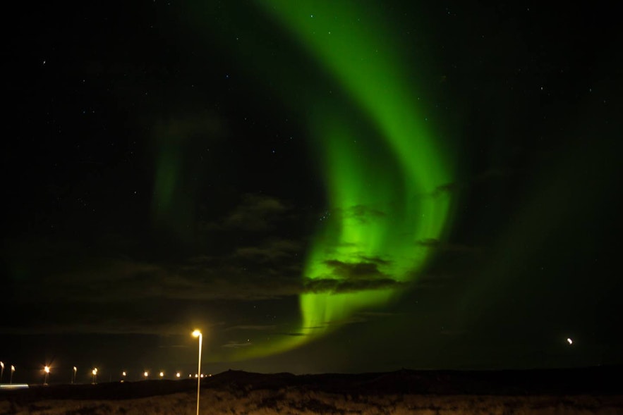 Nordlichter über Reykjanes