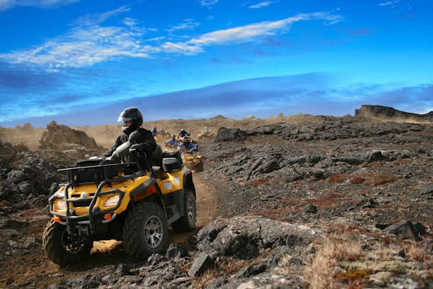 Even under the sun, and with the joy of an ATV ride, the Reykjanes Peninsula is still haunting.