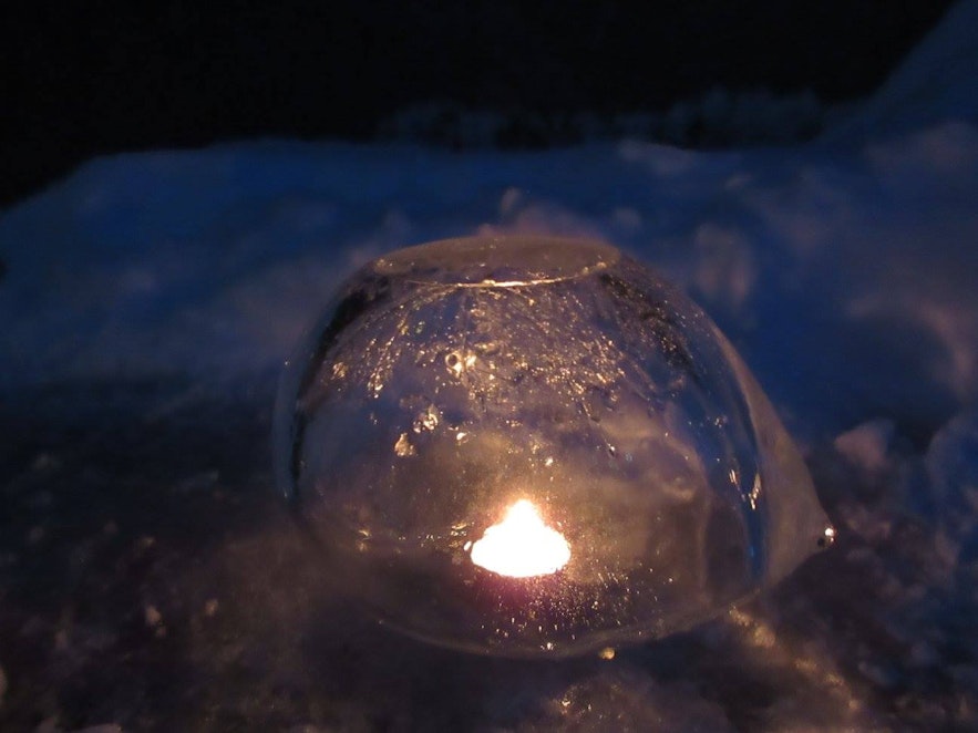 Ice lantern in Reykjavík