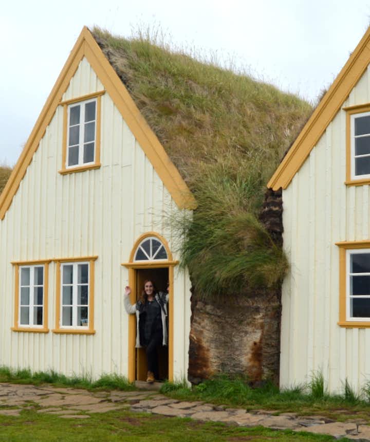 The Historic Glaumbær Turf House in North Iceland
