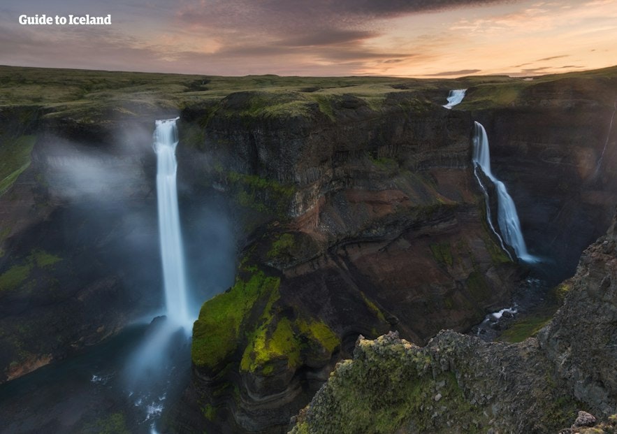 Haifoss is one of Iceland's tallest waterfalls, and boasts rugged and picturesque surroundings.