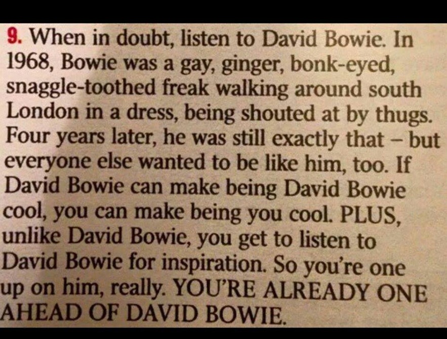 One of the many reasons why Bowie was amazing!