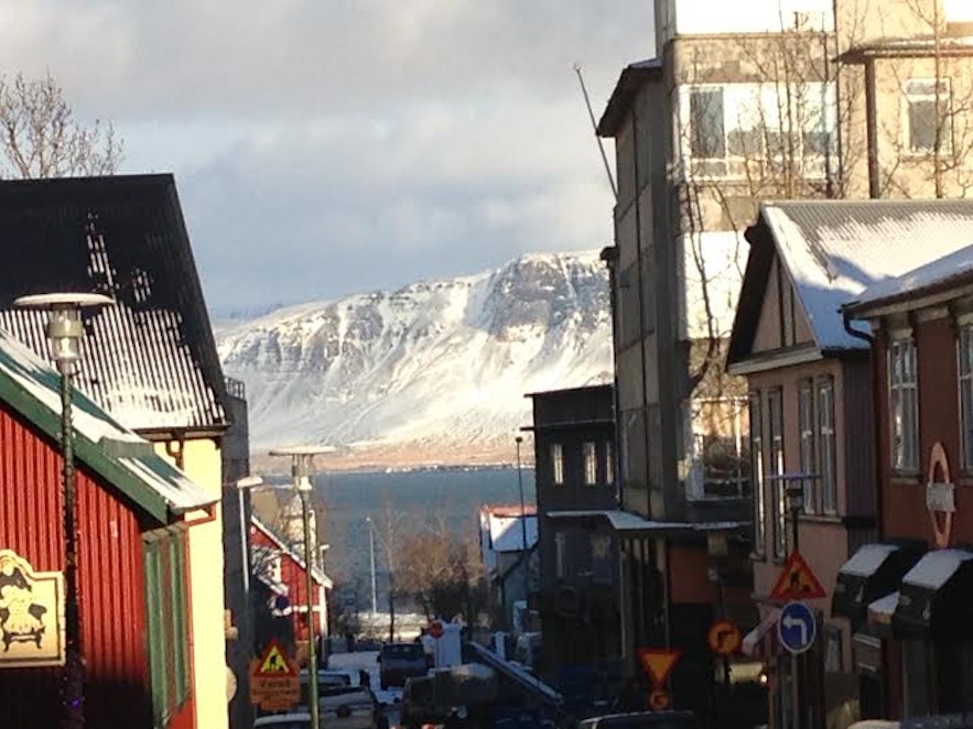 A view of Esjan from Reykjavík