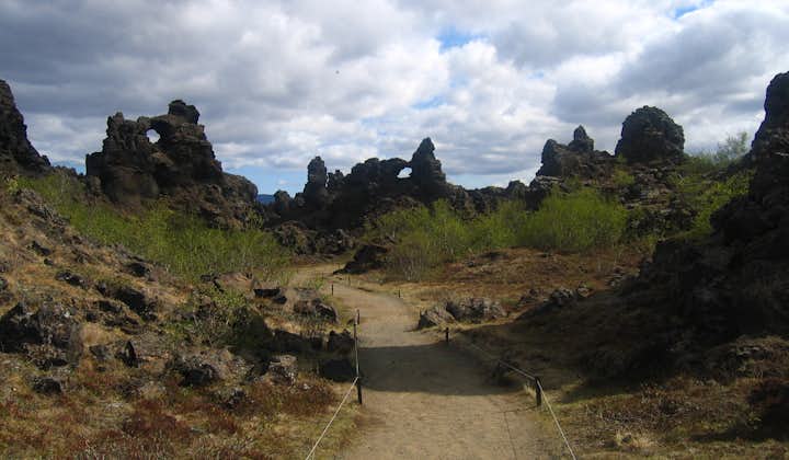 The Dimmuborgir lava fields are a marvel of geological wonder.