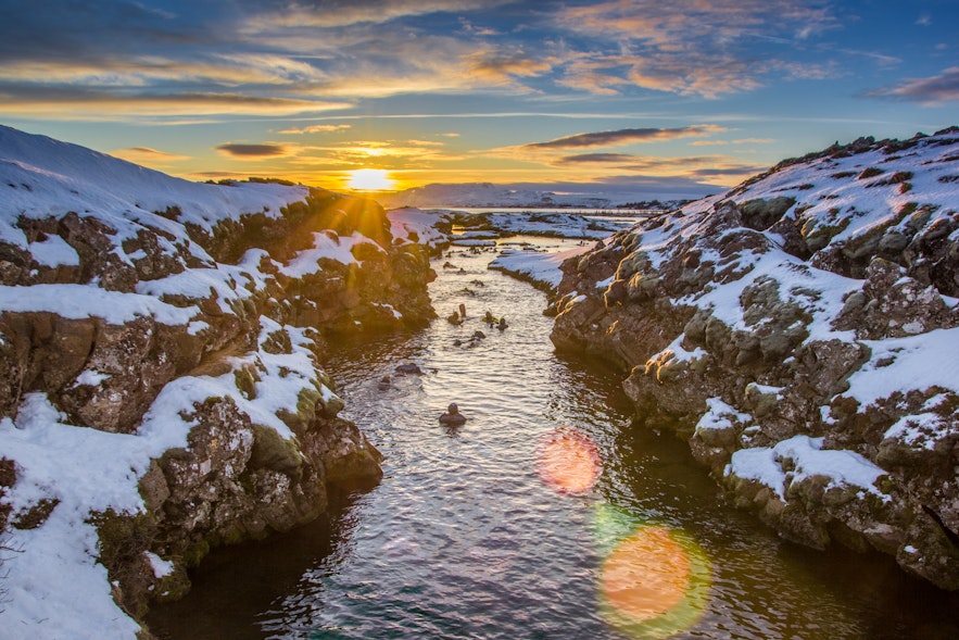 Man kan snorkla på Island i december