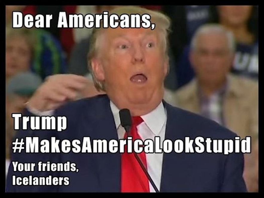 Meme about Trump being ridiculus
