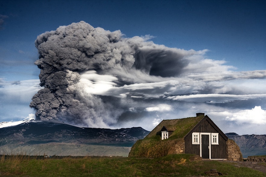 Vulkanausbruch Eyjafjallajökull im Jahr 2010