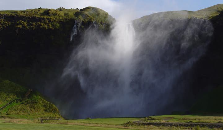 The magnificent spray created by the power of Seljalandsfoss