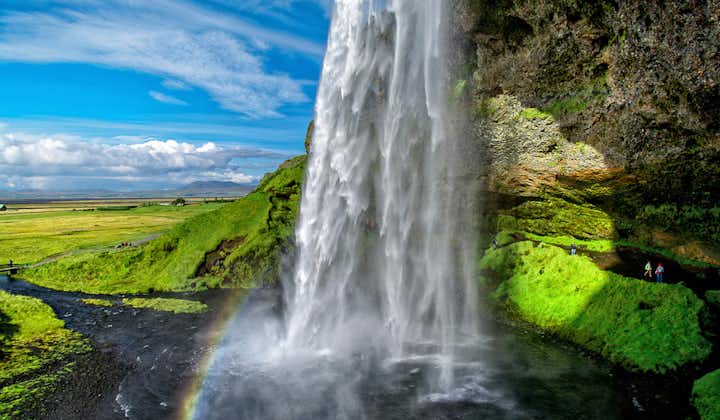 Seljalandsfoss is one of the few waterfalls in Iceland that you can safely encircle.