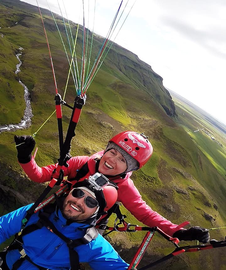 Paragliding in Iceland, Seljalandsfoss, South Coast