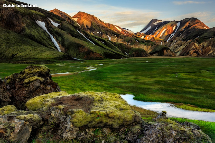 Landmannalaugar's stunning landscapes in Iceland's southern Highlands