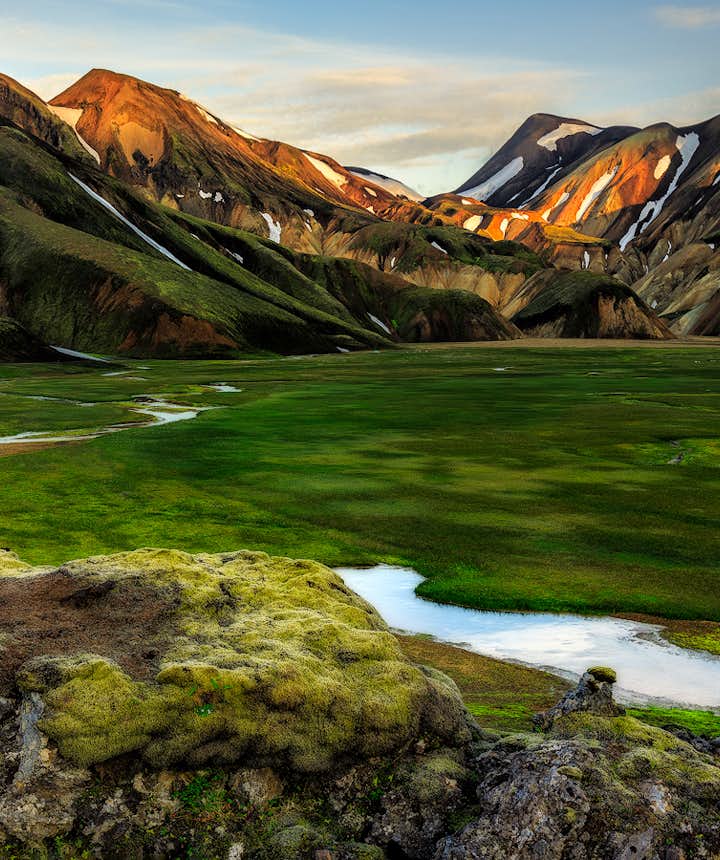 Landmannalaugar's stunning landscapes in Iceland's southern Highlands
