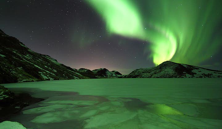 It is best to view the Northern Lights in the country side, away from all light pollution.