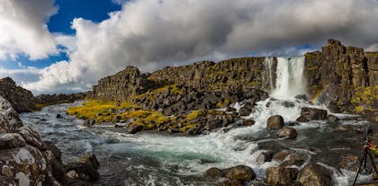 Öxarárfoss est une belle cascade située au parc Thingvellir sur la route du Cercle d'Or