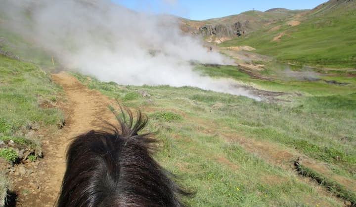 The view of Reykjadalur from horseback
