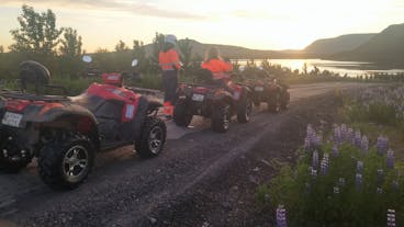 The low-lying midnight sun provides a golden hour for photography and for activities like ATV tours.