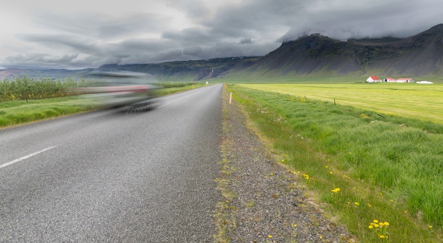 Travelling around Iceland requires long stretches of driving.