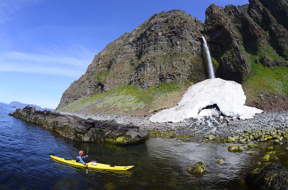 Lónafjorður is the most beautiful fjord in Hornstrandir, and maybe all of the Westfjords, and best seen by kayak.