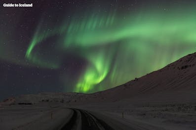 Viaggia in Islanda in inverno e osserva l'aurora boreale che illumina il cielo sopra di te.