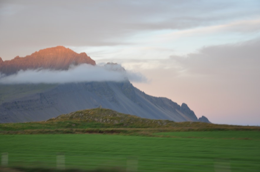 Sunset in East Iceland