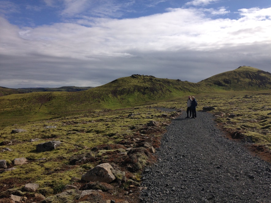 Hiking to Reykjadalur valley