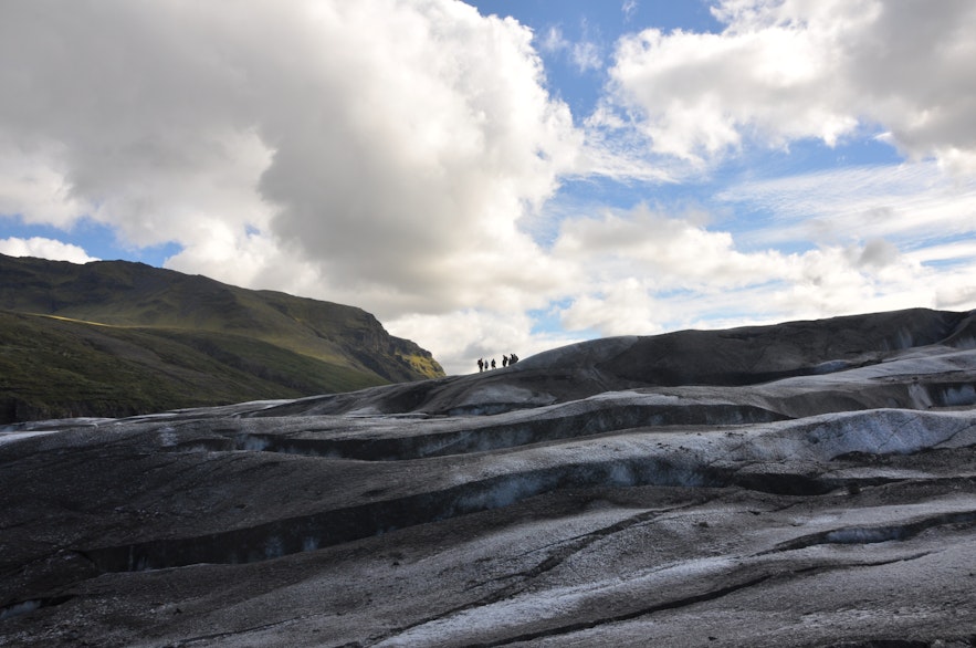 Glacier hiking in Iceland presents you with all sorts of icy landscape