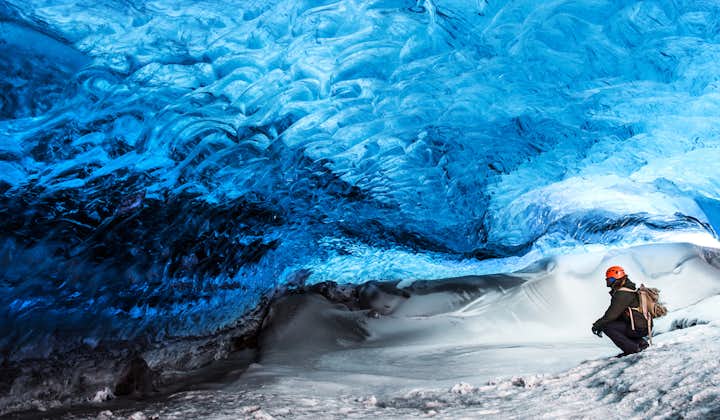 The blue world of an authentic ice cave in Iceland must be seen to be believed.