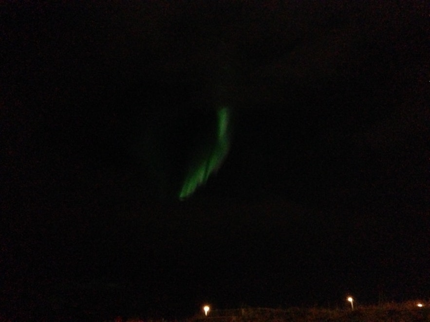 Auroras caught on an iphone in Reykjavik, Iceland