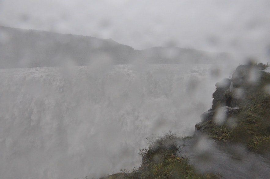 Rainy Dettifoss in north Iceland