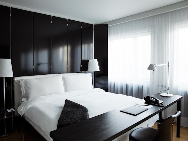 The rooms at 101 Hotel Reykjavik are elegant and stylish with practical amenities.