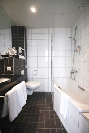 Some bathrooms at Center Hotels Arnarhvoll feature a bathtub.