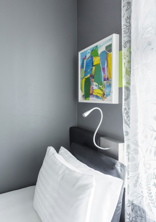 The rooms at Center Hotels Arnarhvoll have a tasteful Scandinavian design and practical amenities.
