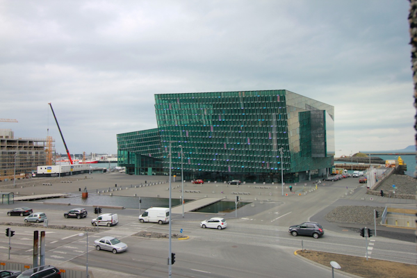 The Harpa Concert Hall and Conference Centre is very close to Center Hotels Arnarhvoll.