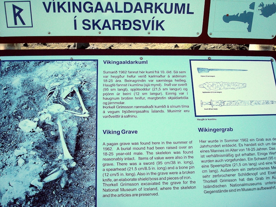 Skarðsvík - víkingakuml pagan grave