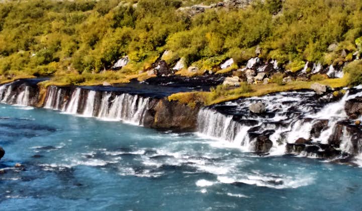 One of the most serene and picturesque waterfalls in west Iceland is Hraunfossar.