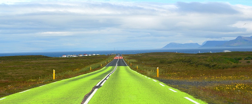 The road by Rif on the Snæfellsnes peninsula