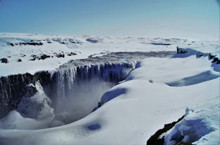 冬に撮影した北アイスランドのデティフォスの滝