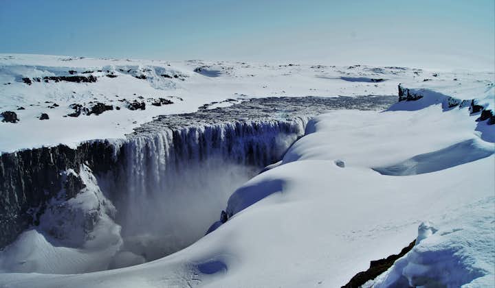 Dettifoss, Europe's most powerful waterfall, as photographed during the wintertime.