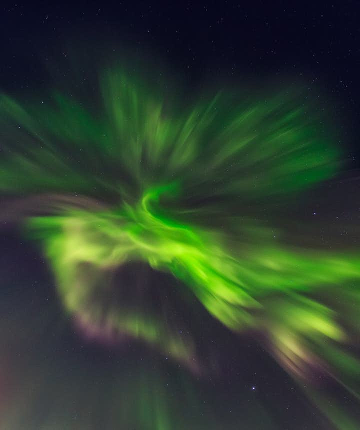 The auroras reliably dance from September time to April.