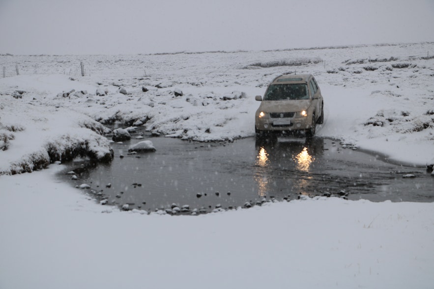 Selatangar is only accessible in a 4x4 - and in winter, even they will find the route challenging.
