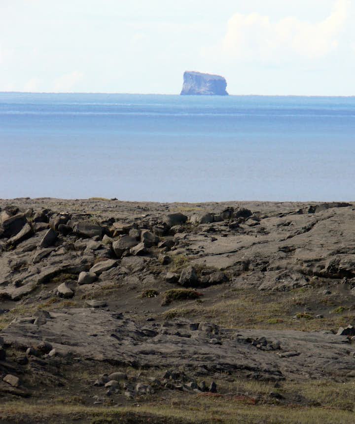 Eldey Island can be seen from the mainland on a clear day.