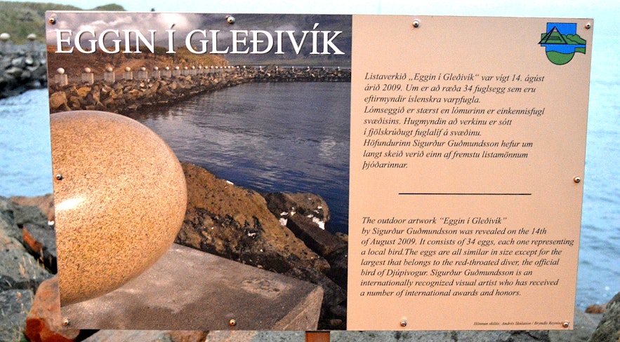 Djúpivogur Village in East-Iceland and the Eggs at Gleðivík Bay
