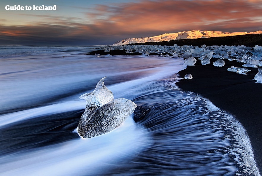 Diamantstranden er et av de vakreste fotomotivene på Island.