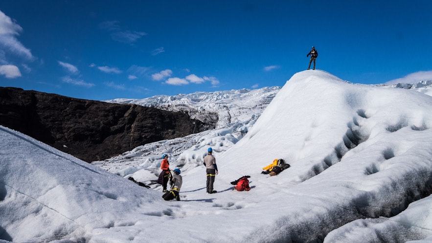 Wspinaczka po lodowcu Vatnajokull