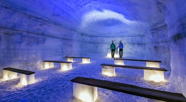 The chapel is one of the highlights of the Ice Tunnel that has been carved into the summit of Langjökull glacier.