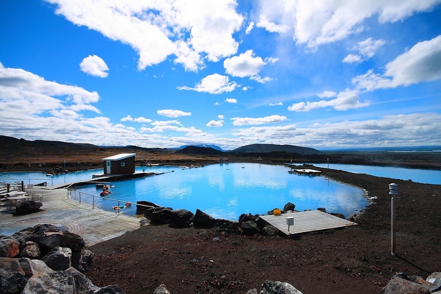 Source chaude de Myvatn dans le nord de l'Islande