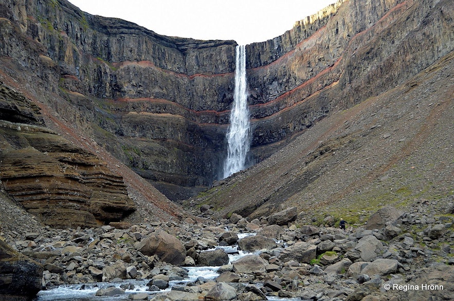 Haifoss Waterfall in the Highlands.