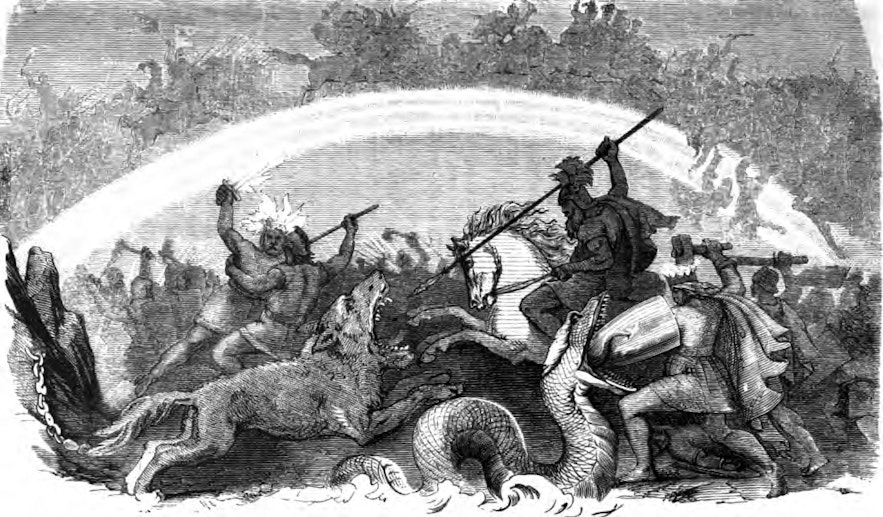 Battle of the Doomed Gods by Friedrich Wilhelm Heine